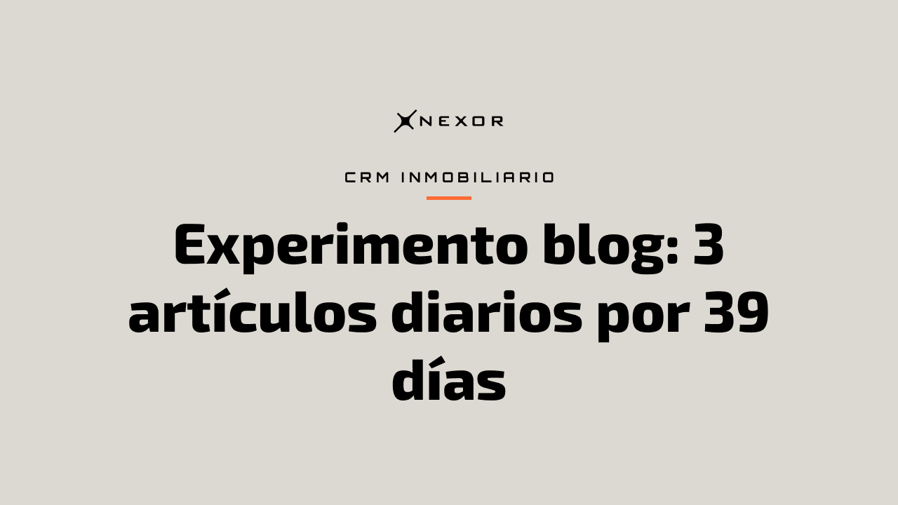 Experimento blog: 3 artículos diarios por 39 días