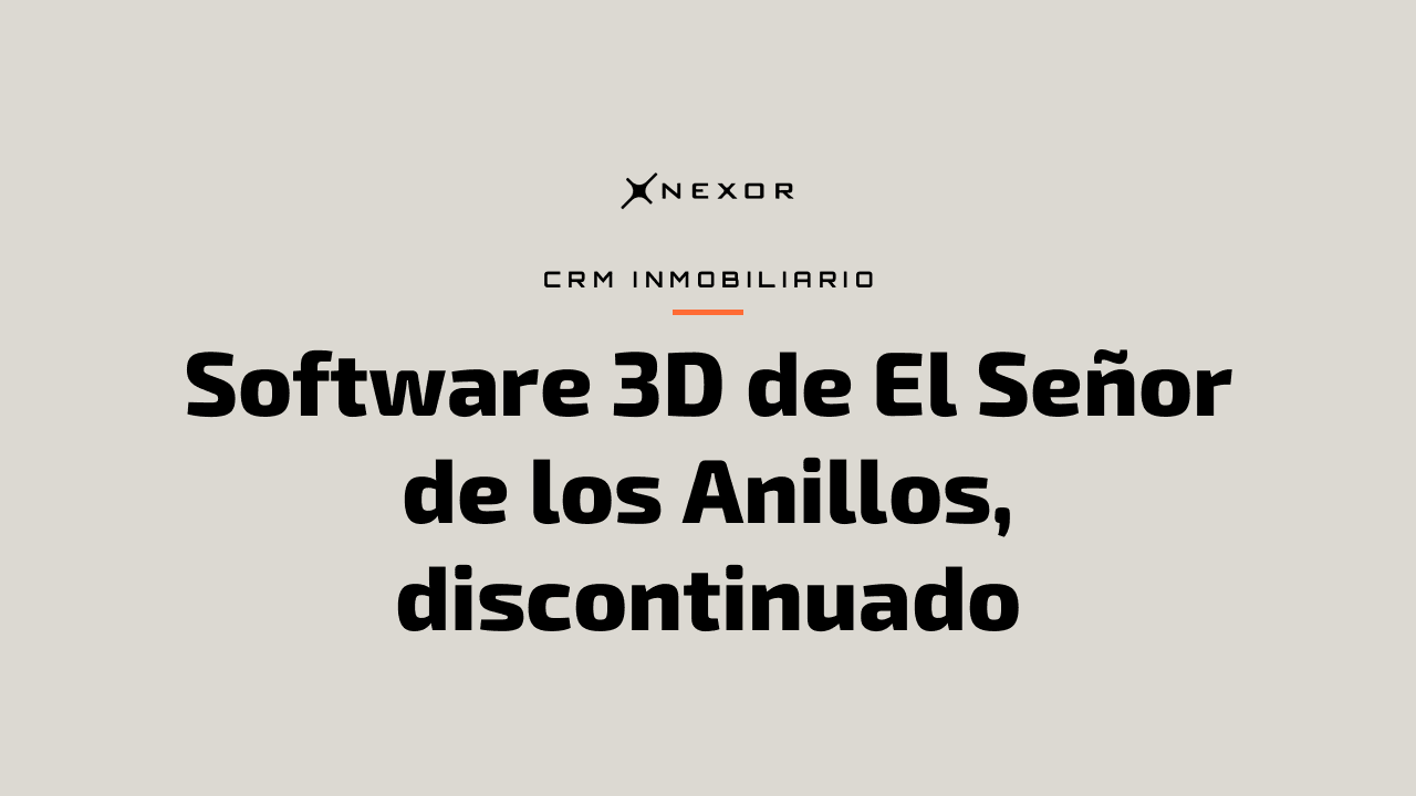 Software 3D de El Señor de los Anillos, discontinuado